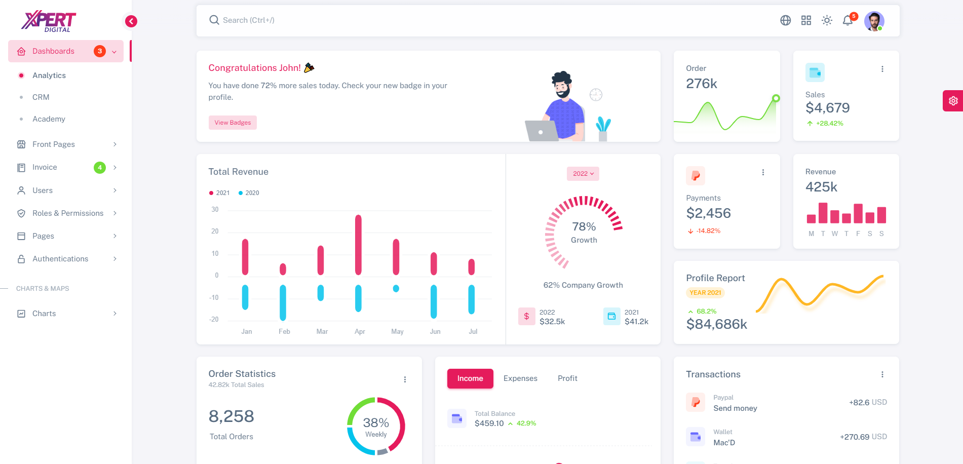 hero dashboard